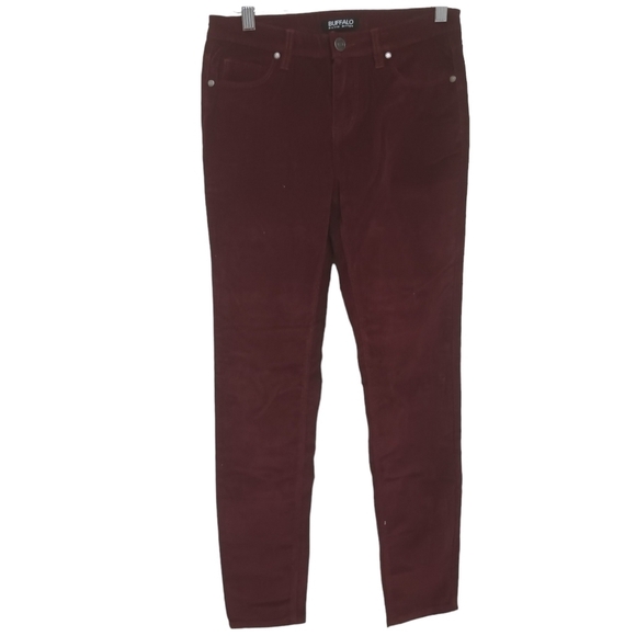 Buffalo David Bottom Maroon Corduroy Pants EUC size 4 - Picture 1 of 4